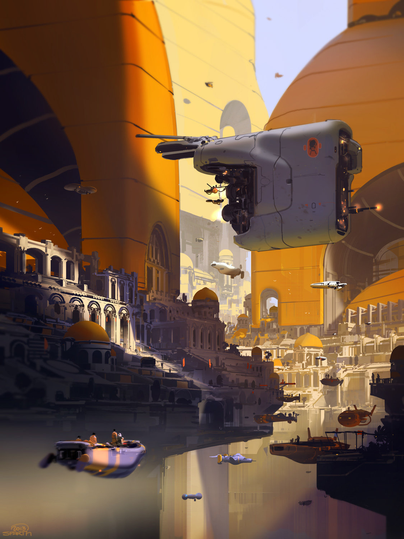 Illustration for article titled I want to live in the optimistic sci-fi worlds of Nicolas Bouvier